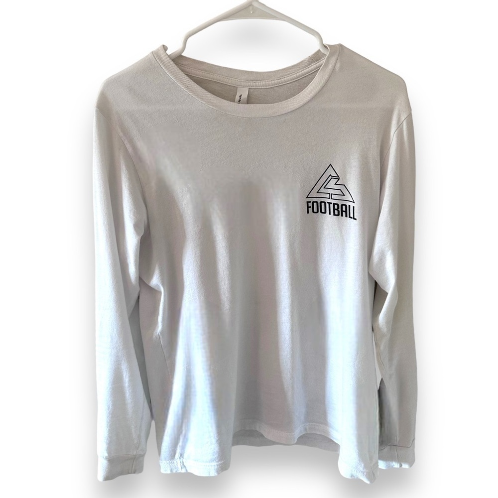 CalStrength Football White Long Sleeve T-Shirt - Medium - Picture 5 of 7